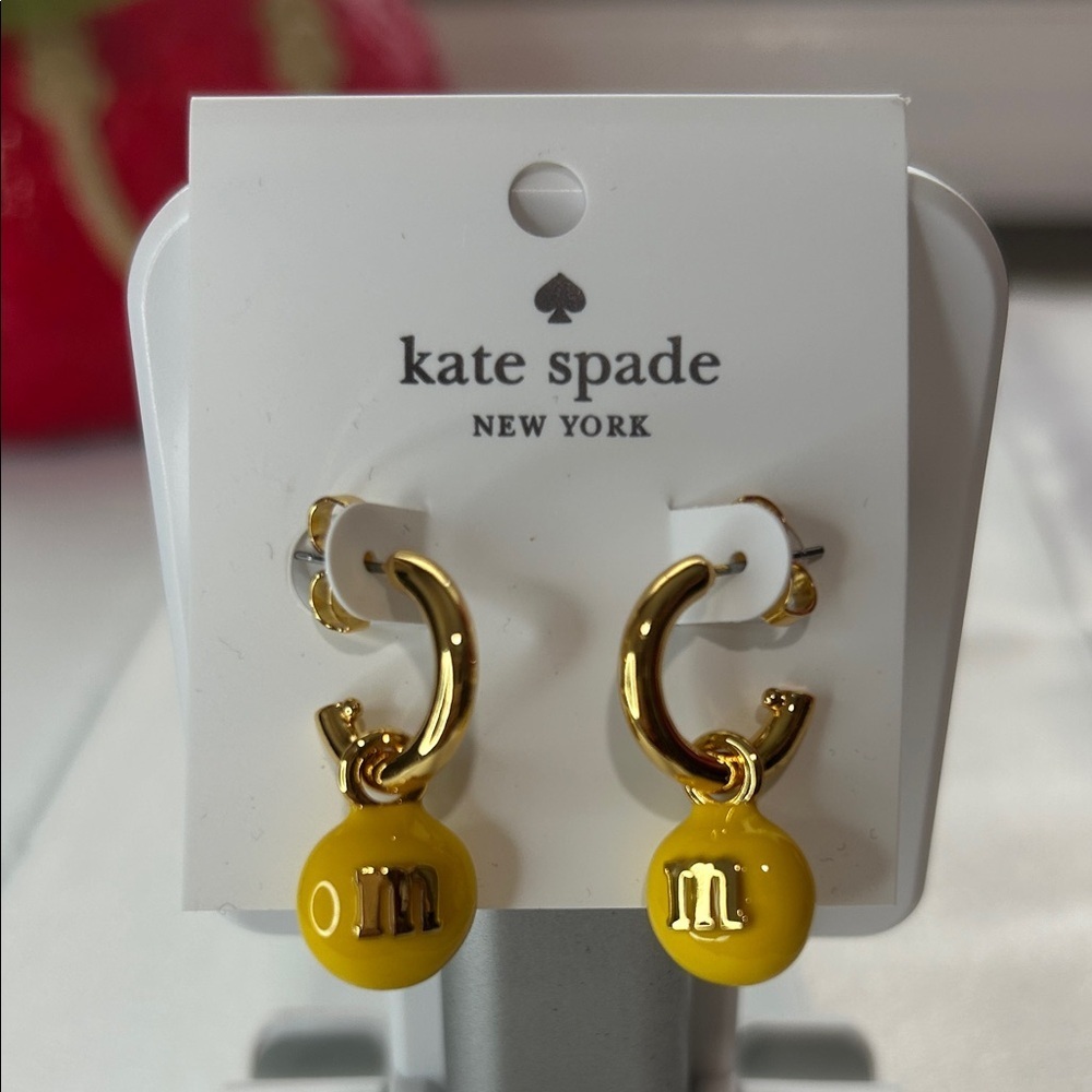 Kate Spade x M&M yellow earrings